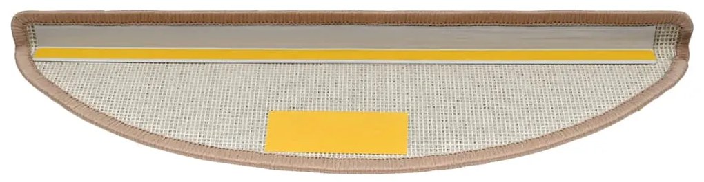 Tapetes de escada 20 pcs 56x17x3 cm castanho-claro