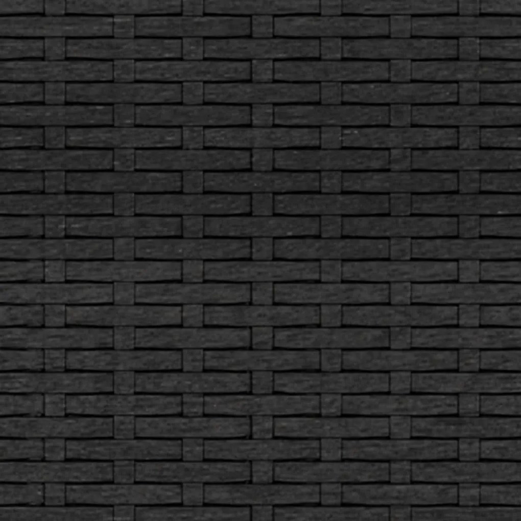 Conjunto lounge de jardim vime PE preto