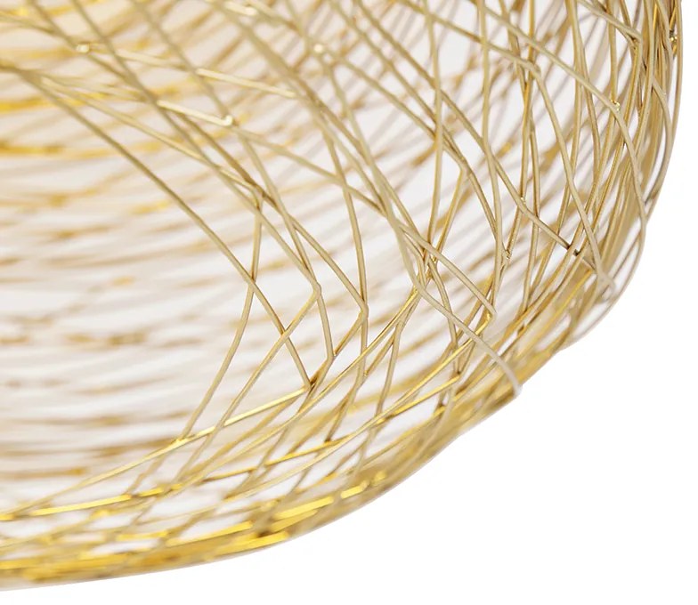 Candeeiro de teto design oval dourado - Sarella Design