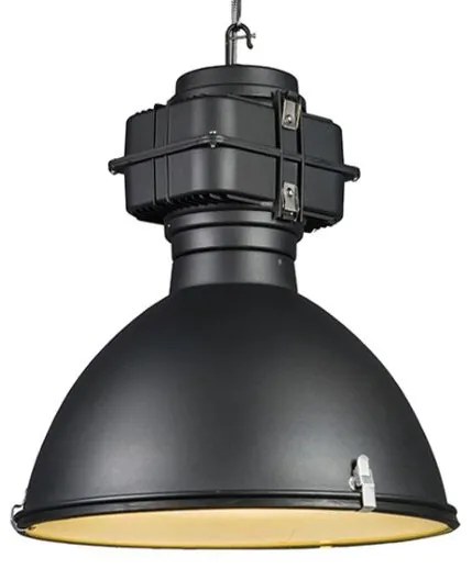 LED Candeeiro de suspensão industrial inteligente preto 53 cm incl. A60 Wifi - Sicko Industrial