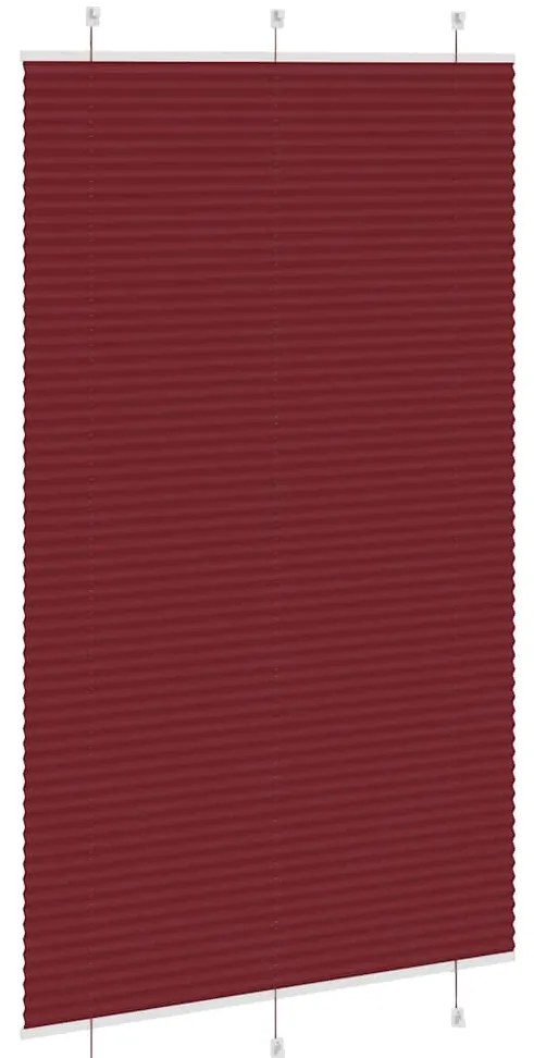 Plissado Cego Bordéus Vermelho 115x200 cm Largura Tecido