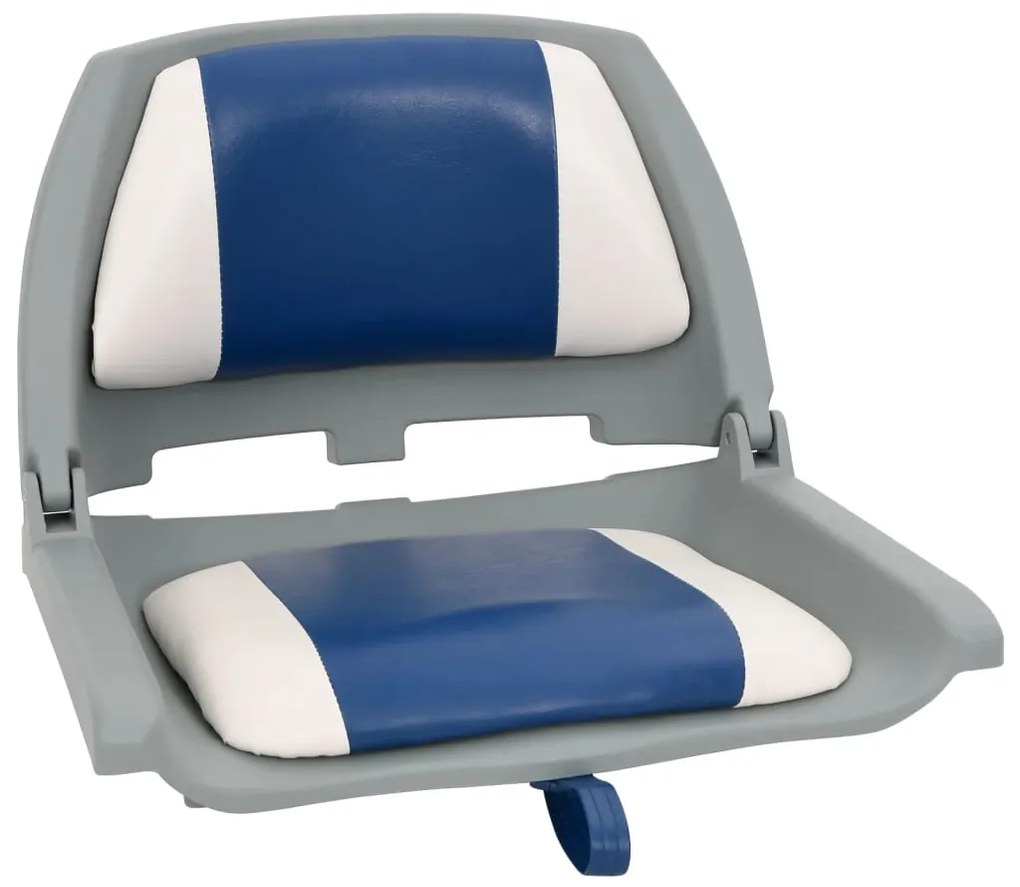 4 pcs conjunto assento barco dobrável 48x51x41 cm azul e branco