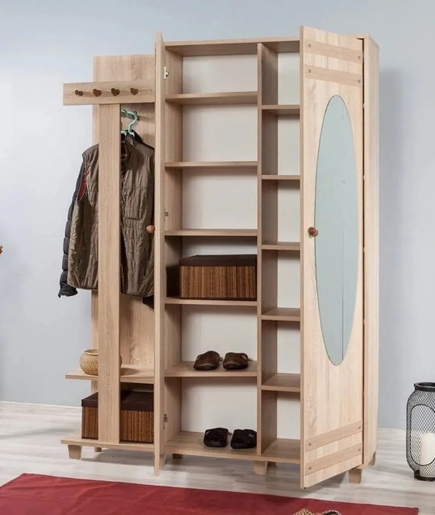 Hall Stand Garmanto – Carvalho Sonoma – 135x192x36 cm