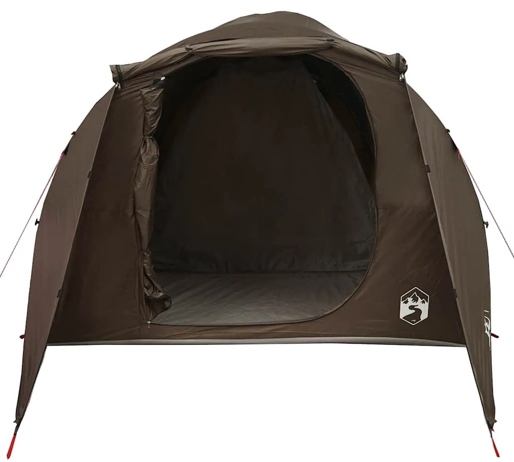Tenda familiar túnel para 6 pessoas impermeável castanho