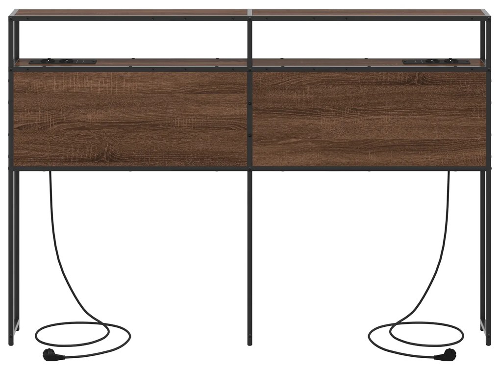 Cabeceira de armazenamento Carvalho castanho 120 cm