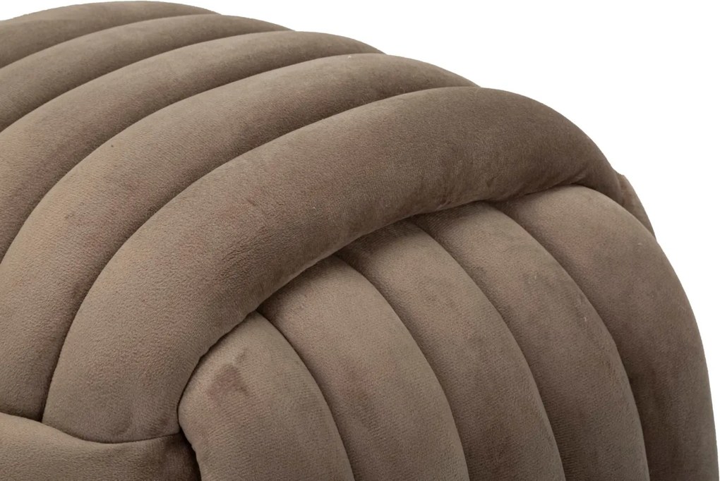 Puff Softy Cinza - Veludo Cinza Acastanhado - 45 cm x 45 cm x 45 cm