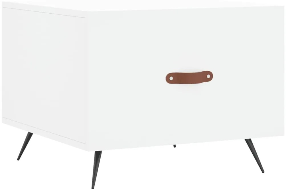 Mesas de centro 2 pcs 50x50x40 cm madeira processada branco