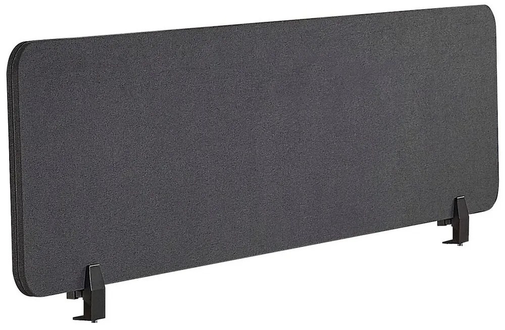 Painel divisor de secretária cinzento escuro 160 x 40 cm WALLY Beliani