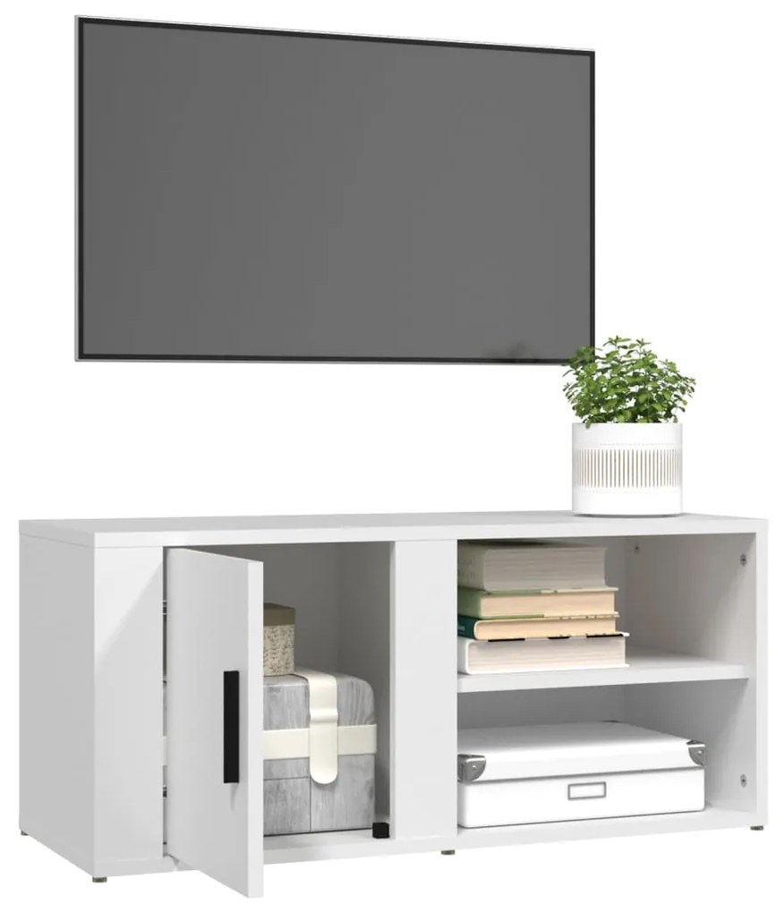 Móveis TV 2pcs 80x31,5x36 cm derivados de madeira branco