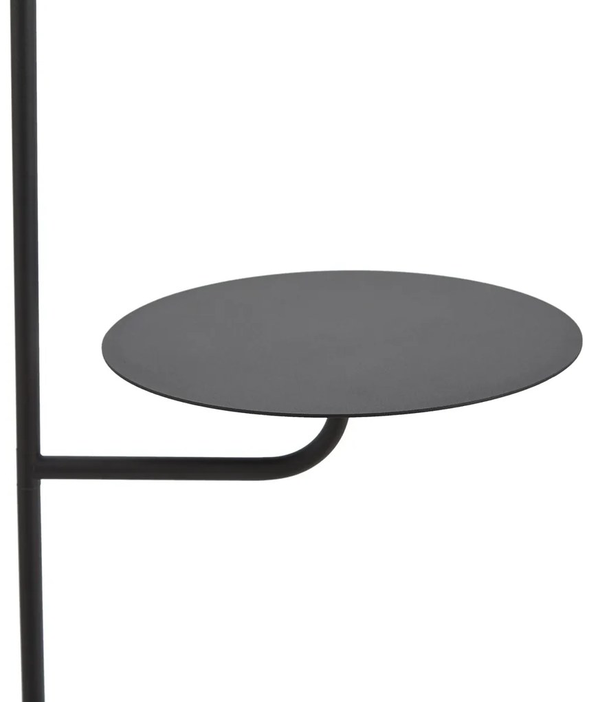Candeeiro de pé moderno preto com mesa redonda - Ostrich Moderno