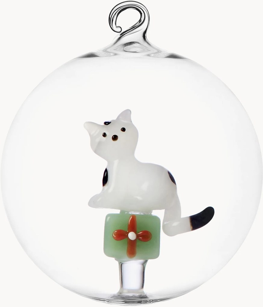 Bola de Natal artesanal Tabby Cat