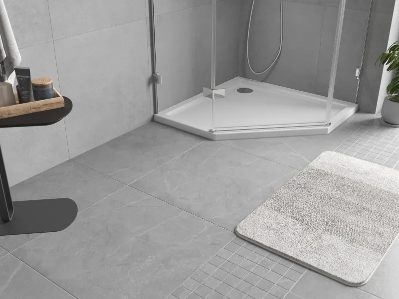 Mexen Flow base de duche pentagonal slim 80 x 80 cm, branco brilho - 46P108080