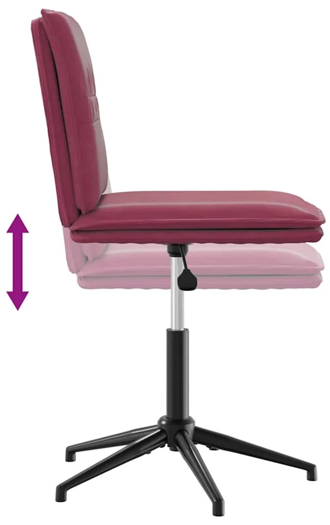 Cadeiras de jantar 2 pcs veludo vermelho tinto