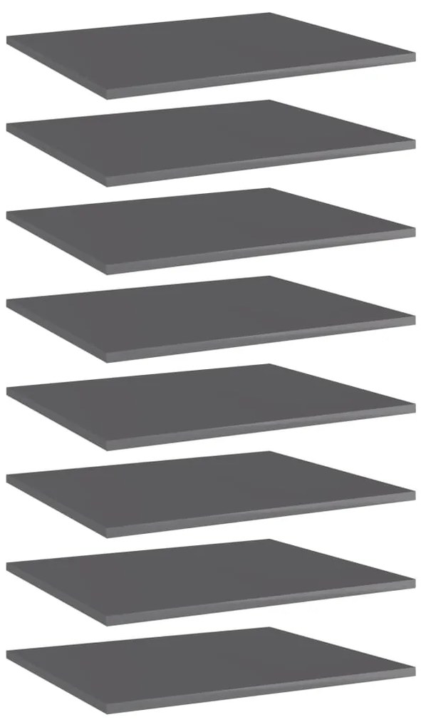Prateleiras para estante 8 pcs derivados de madeira cinza