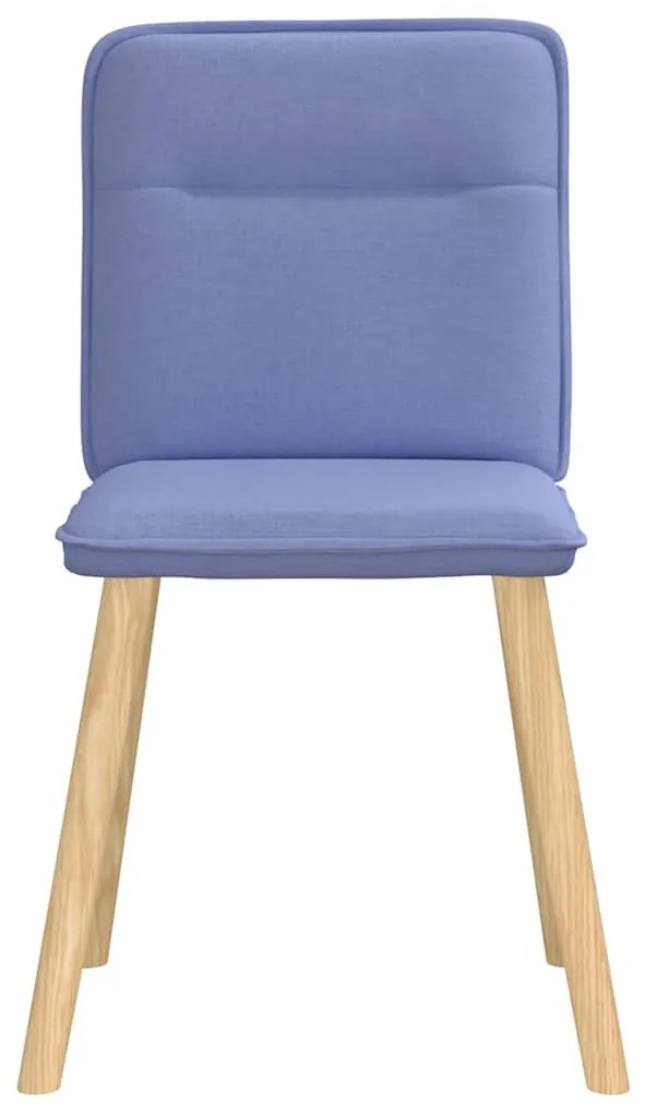 Cadeiras de jantar 6 pcs Jeans Tecido Azul