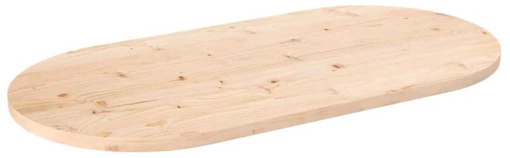 Tampo de mesa oval 100x50x2,5 cm madeira de pinho maciça