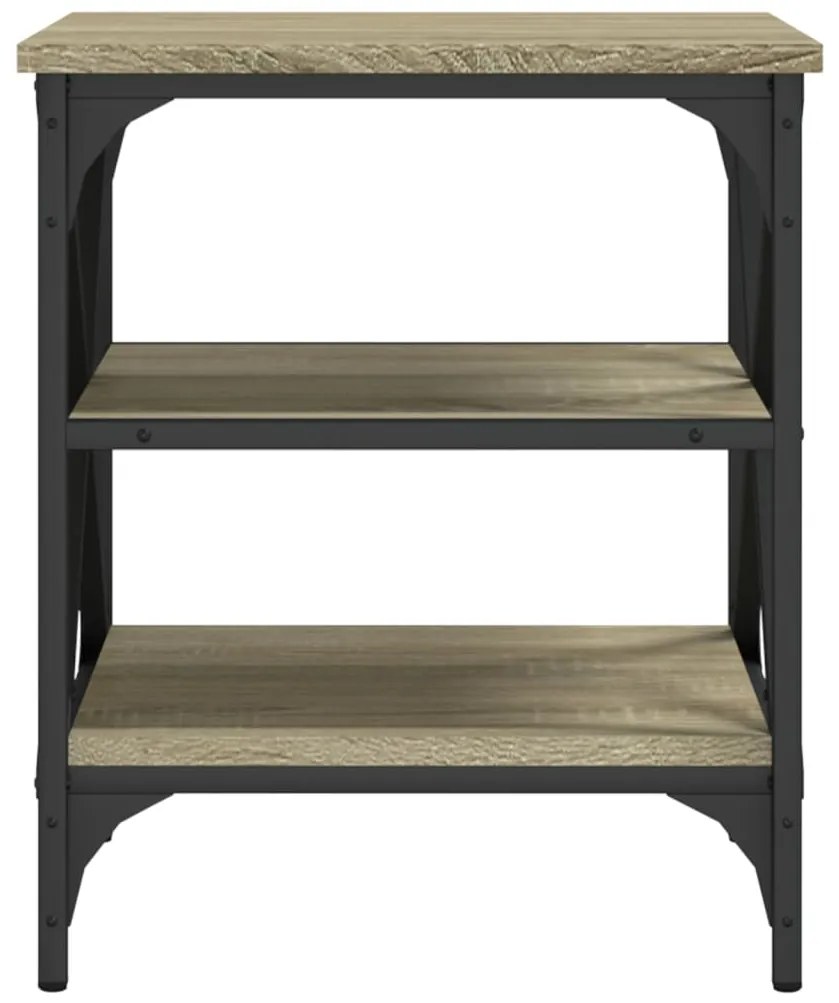 Mesas de apoio 2pcs 40x42x50 cm derivados de madeira cor sonoma