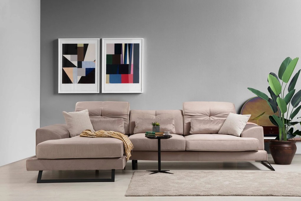 Sofá de Canto Frido – Bege – 190 cm x 308 cm