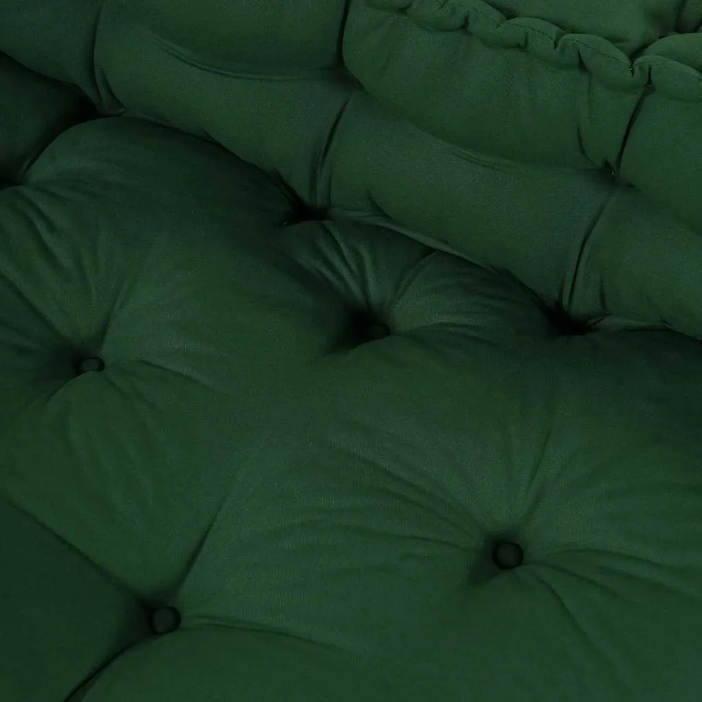Almofada de Sofá Pallet 2 pcs Verde Standard Poliéster &amp; Espuma