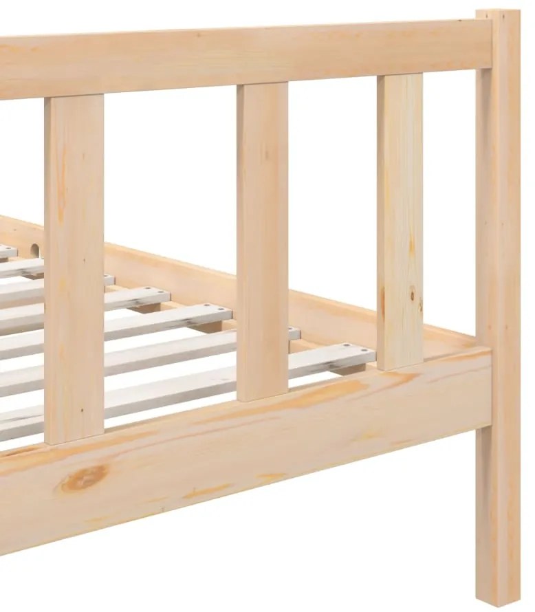 Estrutura de cama pequena solteiro 75x190 cm madeira maciça