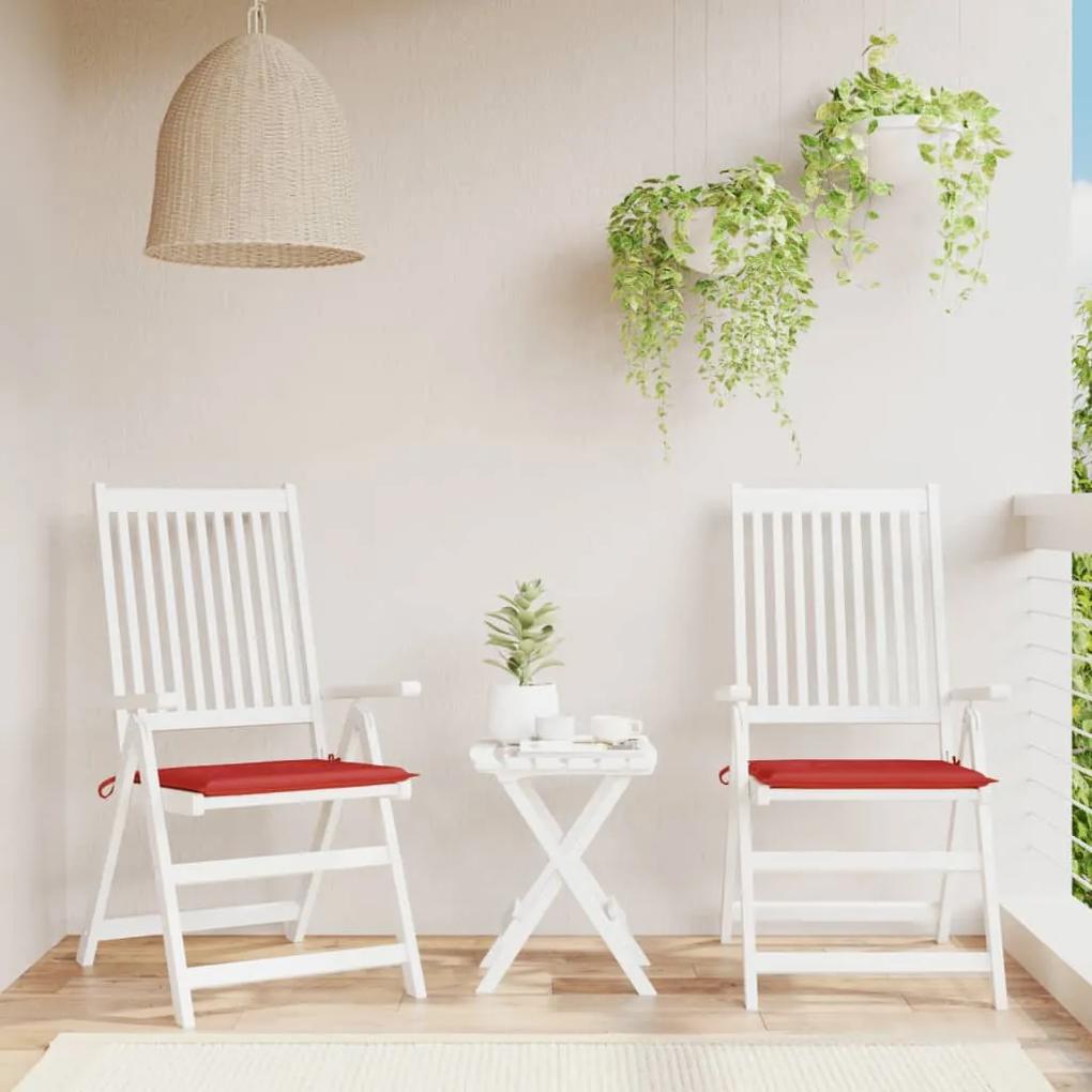 Almofadões para cadeiras de jardim 2 pcs 50x50x3 cm vermelho