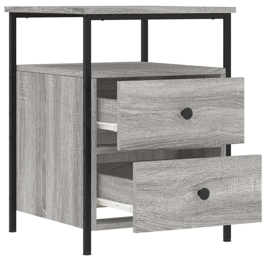 Mesas de cabeceira 2 pcs derivados de madeira cinzento sonoma