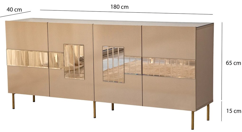 Console Paris – Bronze Gold – 180 cm x 80 cm x 40 cm