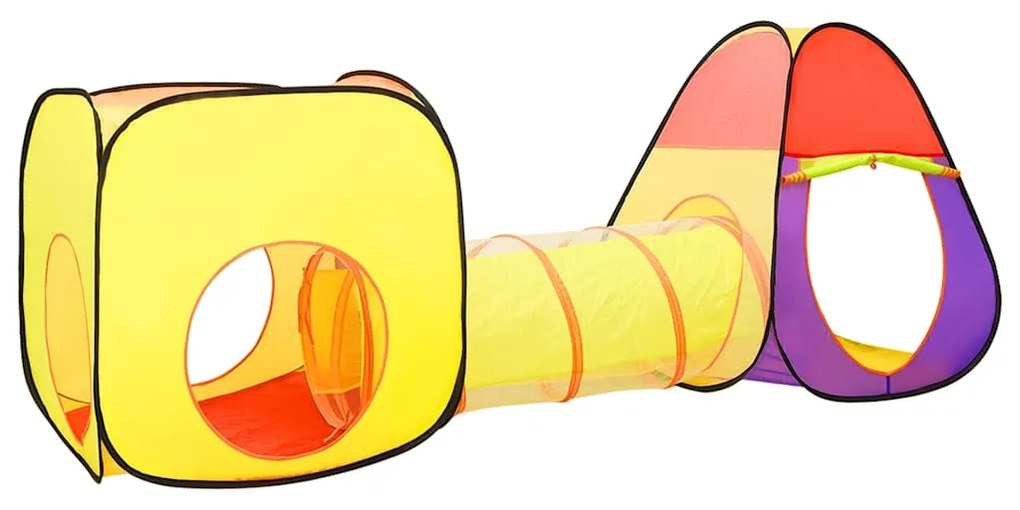 Tenda de brincar infantil com 250 bolas 255x80x100 cm multicor