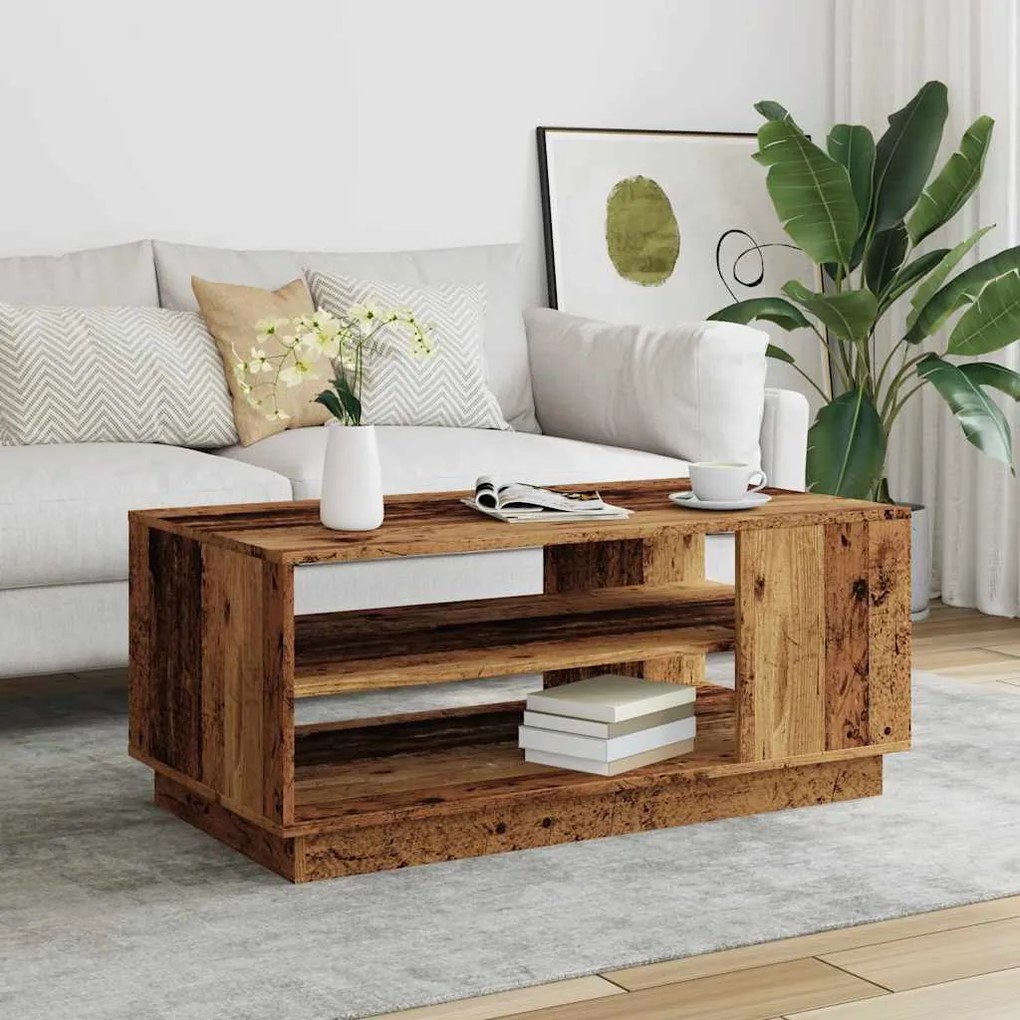 Mesa de centro 102x55x43 cm derivados de madeira madeira velha