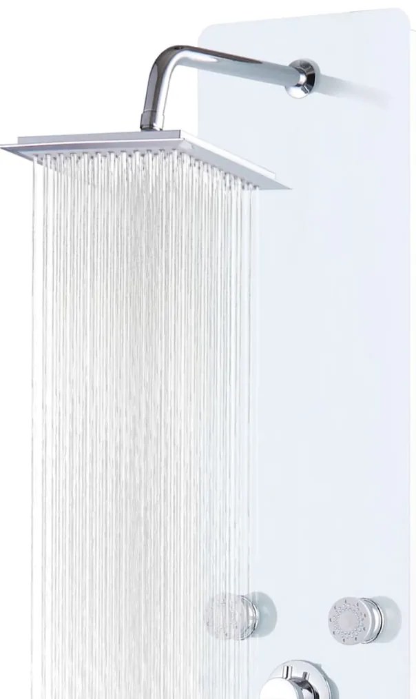 Coluna de duche em vidro 25x44,6x130 cm branco