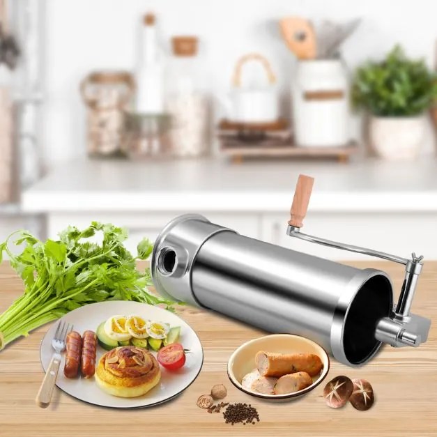 Máquina de Enchimento de Salsicha 6L Enchimento de Salsicha com 6 Tubos de Enchimento de Aço