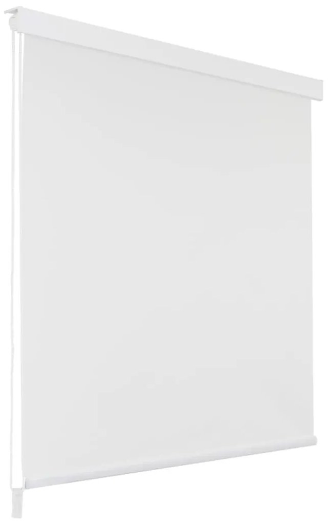 142845 vidaXL Estore de rolo para o duche 160x240 cm branco