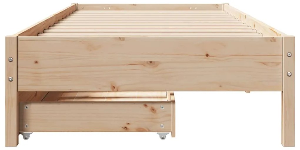 Cama sem colchão 90x190 cm madeira de pinho maciça