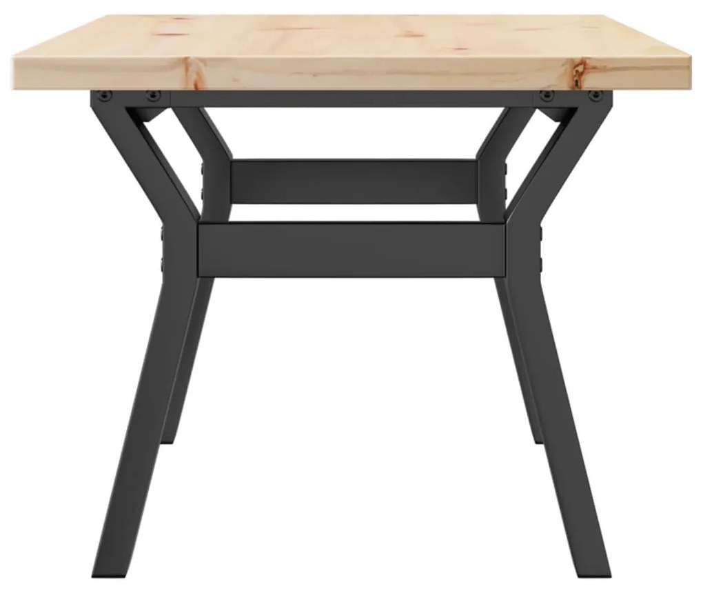 Mesa de centro estrutura em Y 80x50x40,5 cm pinho/aço