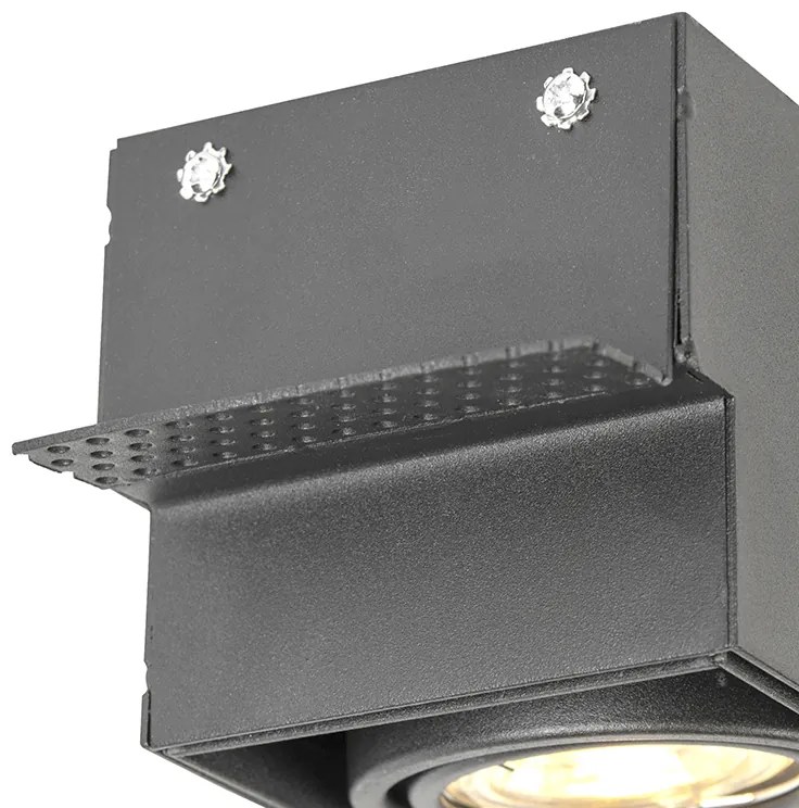 LED Foco embutido inteligente preto incl. 2 Wifi GU10 Trimless - Oneon 2 Moderno