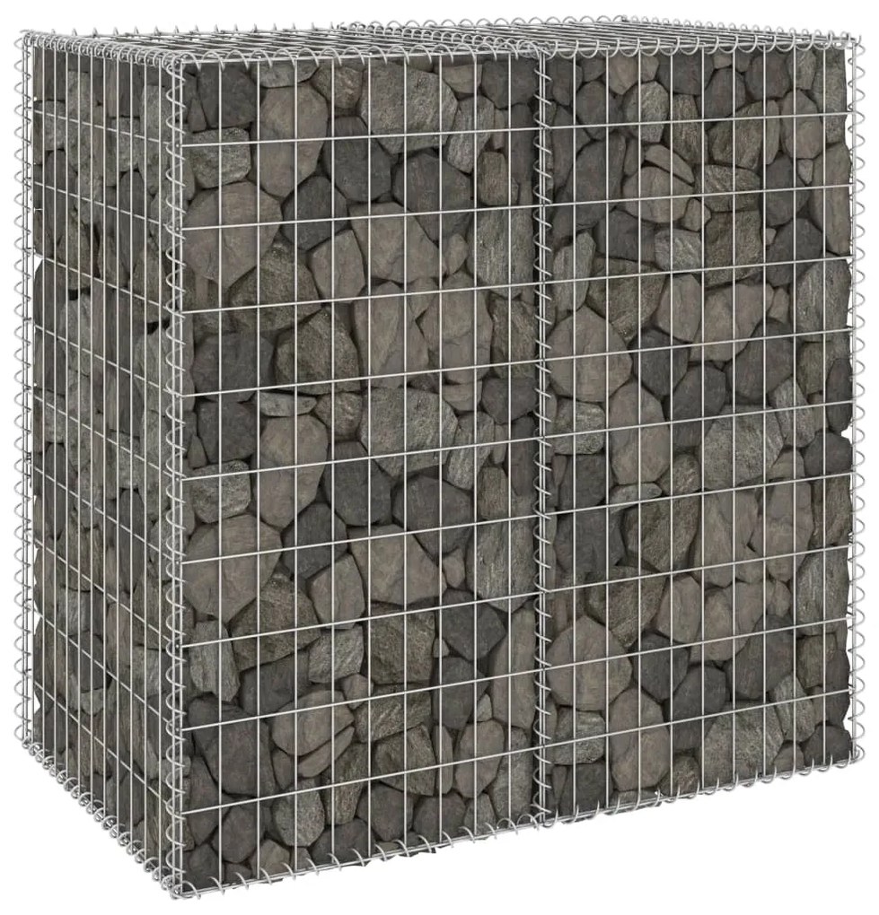 vidaXL Muro gabião com tampas aço galvanizado 100x60x100 cm