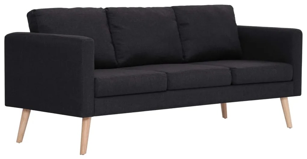 2 pcs conjunto de sofás tecido preto