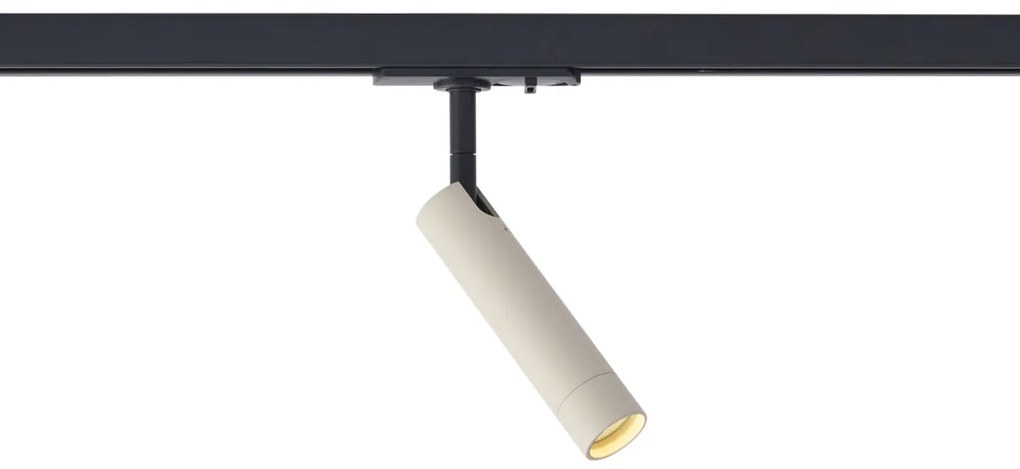 Foco moderno bege com preto para sistema de calha monofásico - Iconic Ivy Moderno