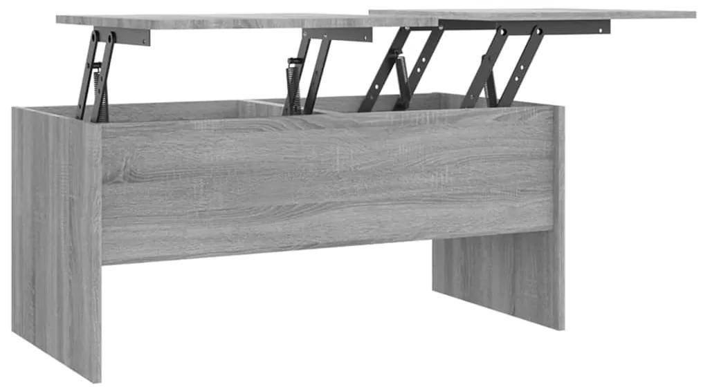 Mesa de centro 102x50,5x46,5 cm madeira processada sonoma cinza