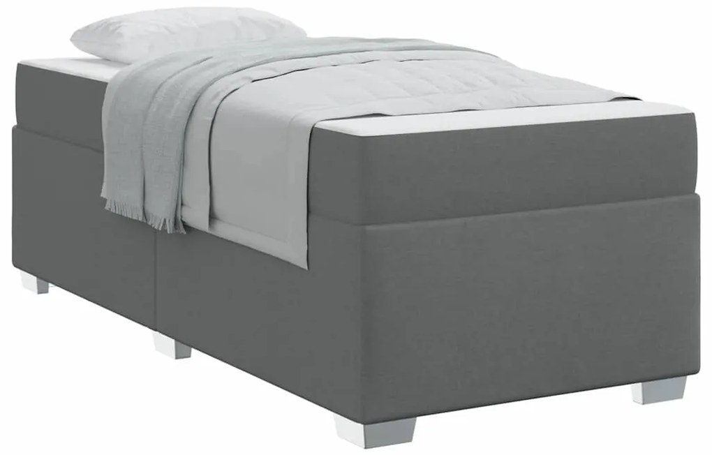 Estrutura da Cama Outros Cinzento escuro 90 x 190 cm tecido