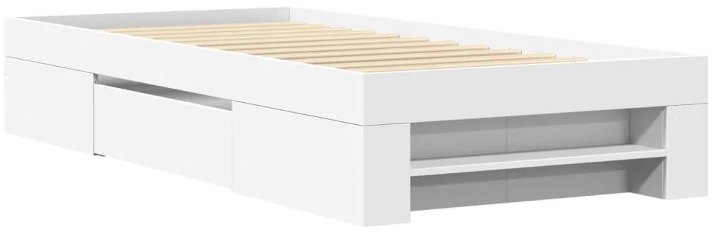 Estrutura de cama 100x200 cm derivados de madeira branco