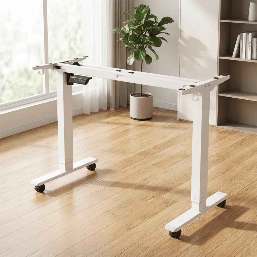 Estrutura, pernas secretária elétrica sem tampo 59,6 x (90-140) x (72-120) cm Branco 