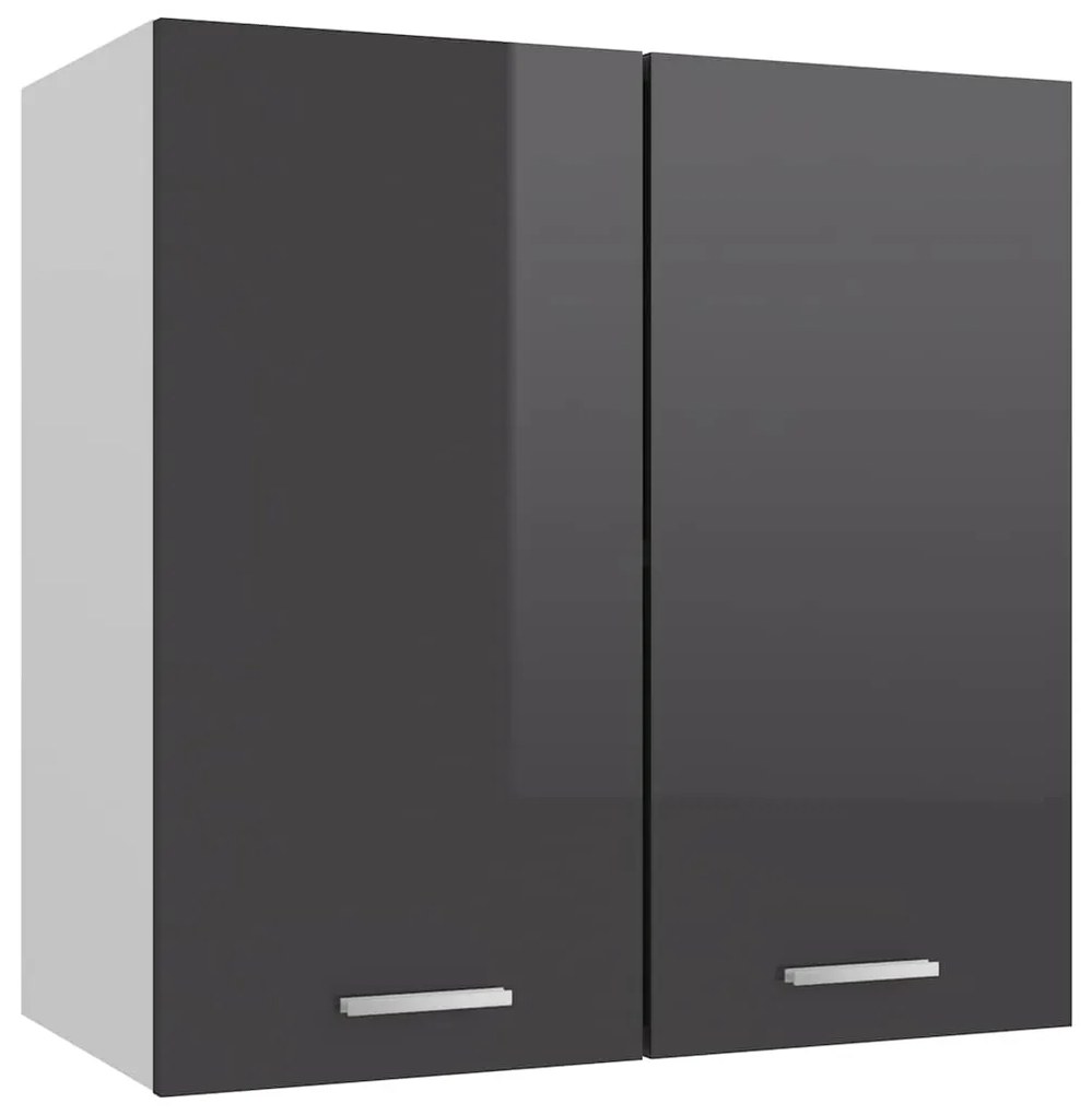 vidaXL Armário de parede “Lyon” 60x31x60 cm cinza brilhante