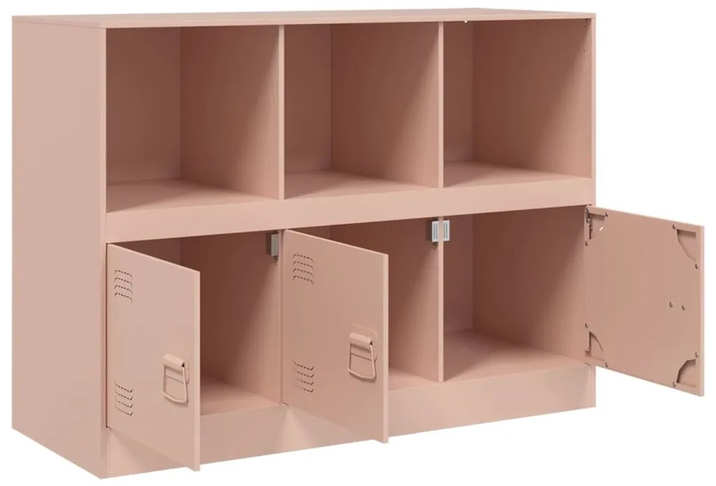 Aparador 99x39x73 cm aço rosa