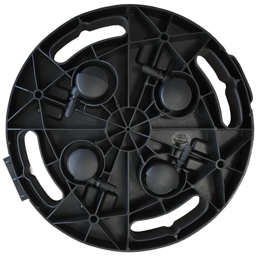 Carrinho para plantas com rodas diâmetro 30 cm 170 kg preto