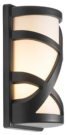 Candeeiro de parede exterior moderno preto IP44 - Suzie