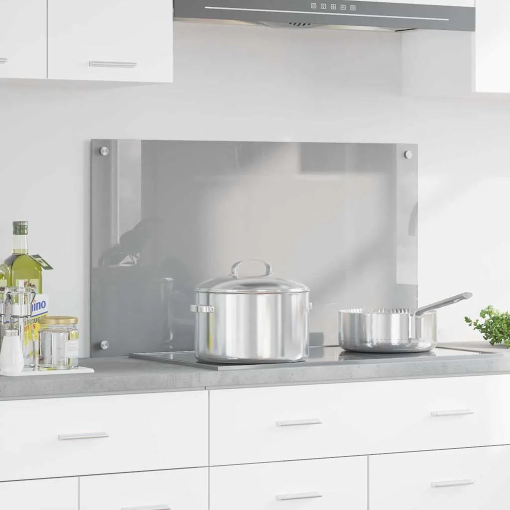 Luz de Revestimento de Cozinha Cinzento-Claro 90x50x0.6 cm Vidro Tempe
