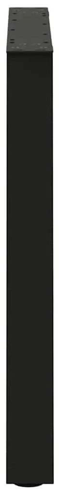 Pernas para mesa de jantar em V 3 peças, preto, 80x(72-73,3) cm, aço