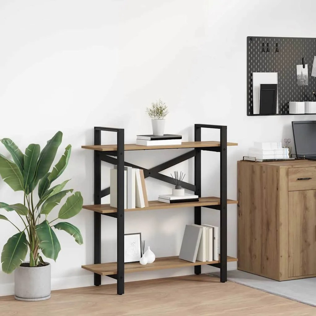 vidaXL Estante Carvalho Artesanal 100 x 33,5 x 102 cm