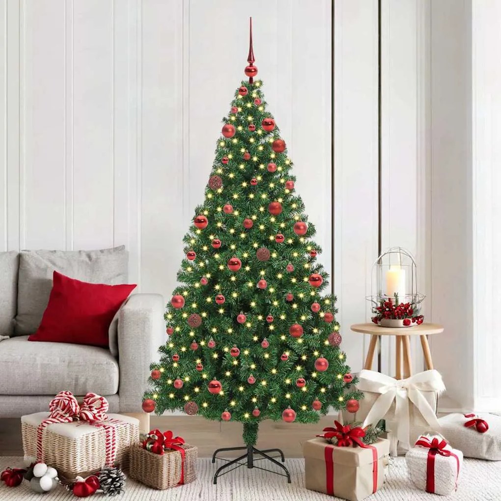 vidaXL Árvore de Natal Artificial Verde 180 cm PVC, Aço e Plástico